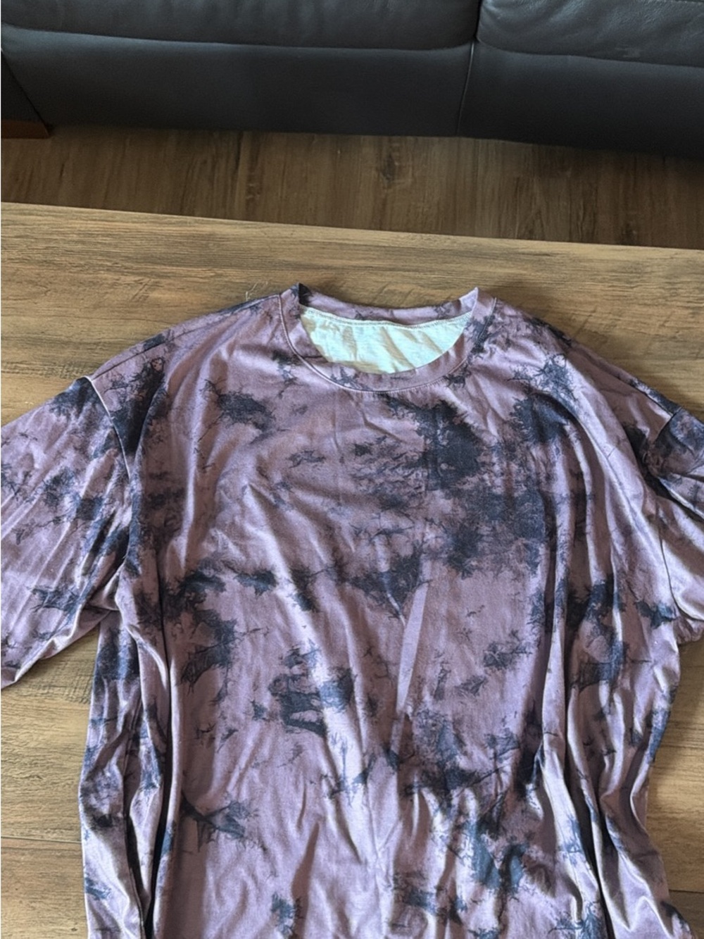 Women's Mauve Tie-Dye Crew Neck Top